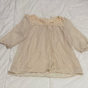 Forever 21 Cream Lace Blouse